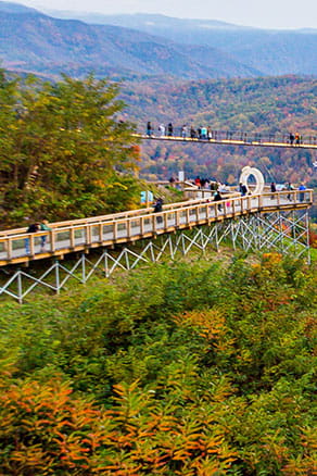 Gatlinburg Sky Lift View from the top on a Bluebird Day